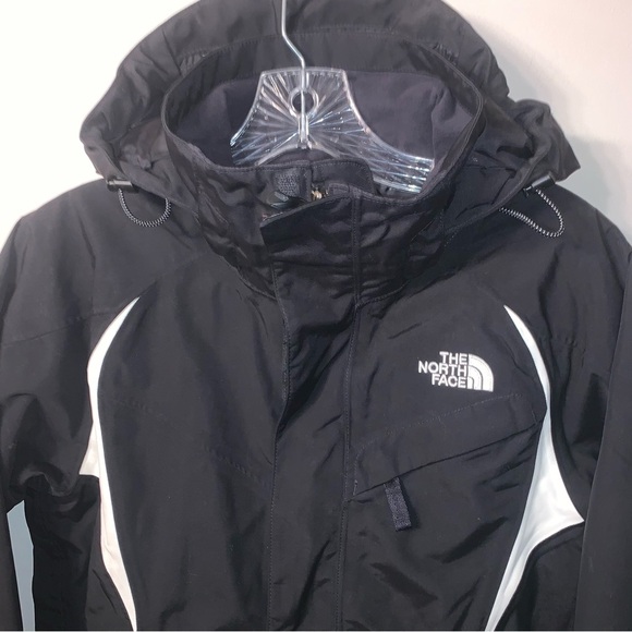 The North Face Black White Shell Jacket Hooded S - Picture 12 of 14